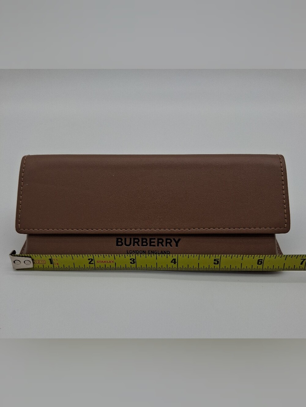 BURBERRY Folding Eyeglasses Sunglasses Case Tan Brown Collapsible Eyewear EUC - Picture 6 of 8